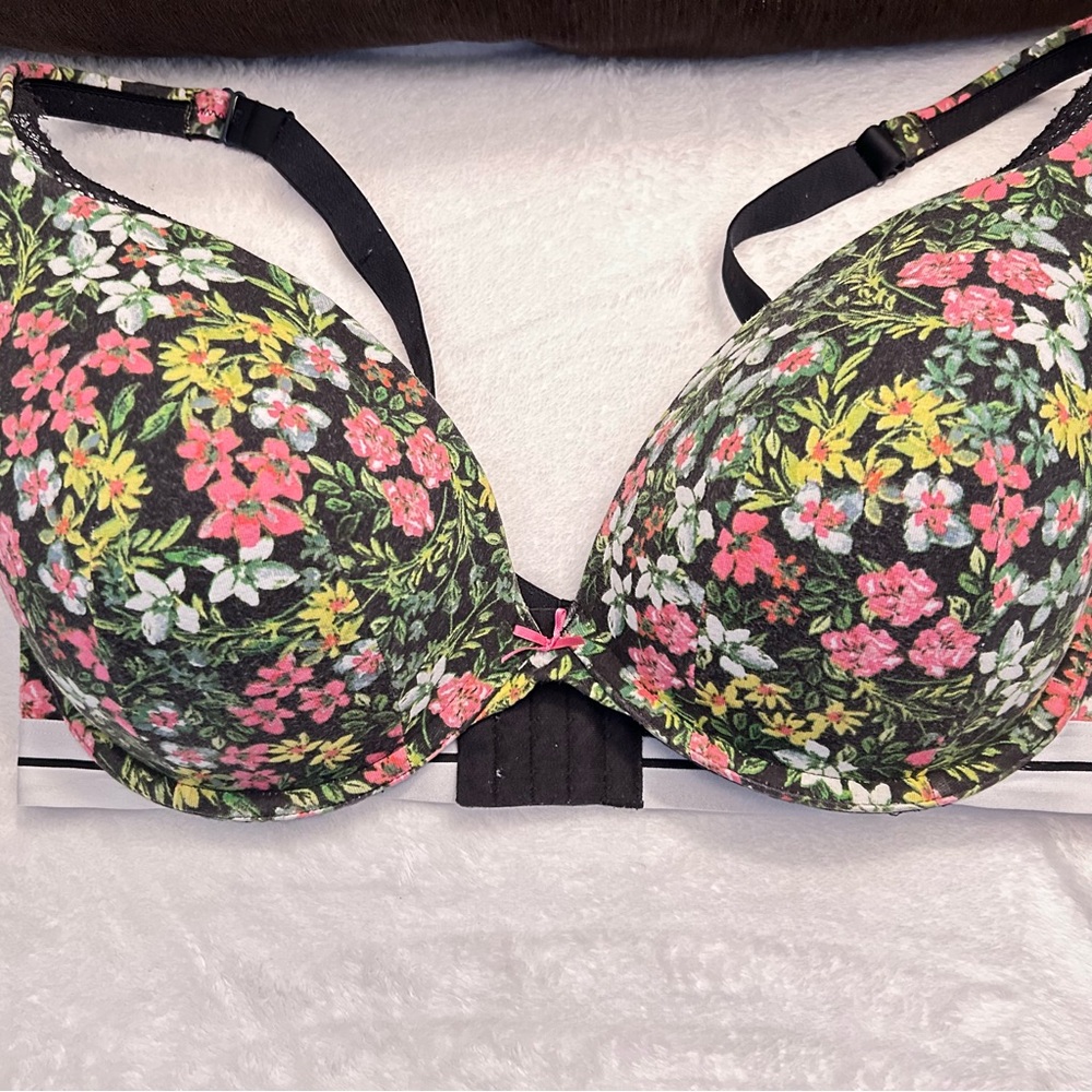 Cacique Black Floral Women's Bra